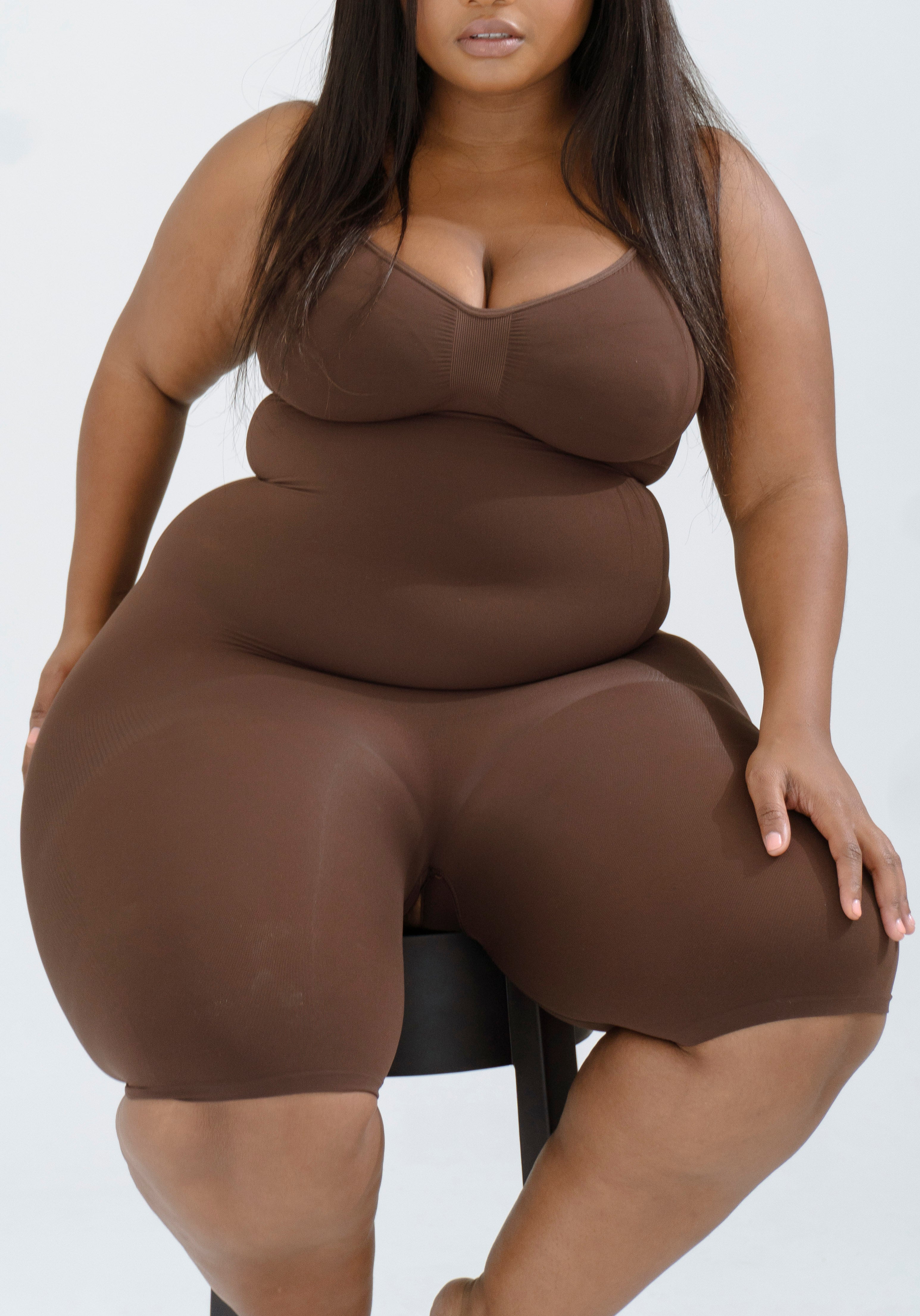 Mid Thigh High Compression Jumpsuit