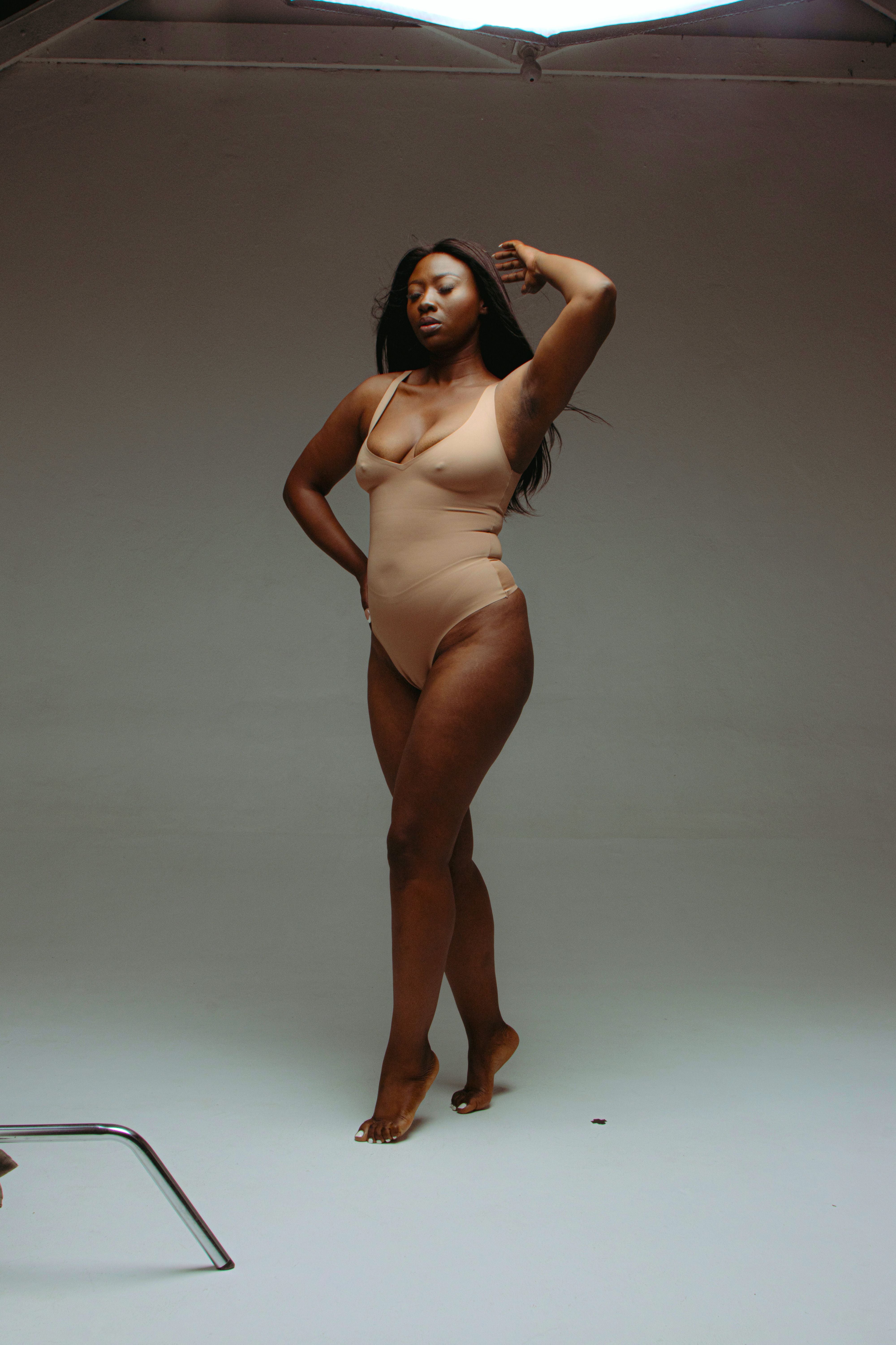 Seamless Plunge Thong Bodysuit